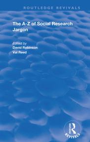 The A-Z of Social Research Jargon by David Robinson, Val Reed, 9781138341128