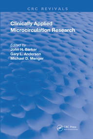 Clinically Applied Microcirculation Research by John Barker, Gary Anderson, Michael Menger, 9780367204112
