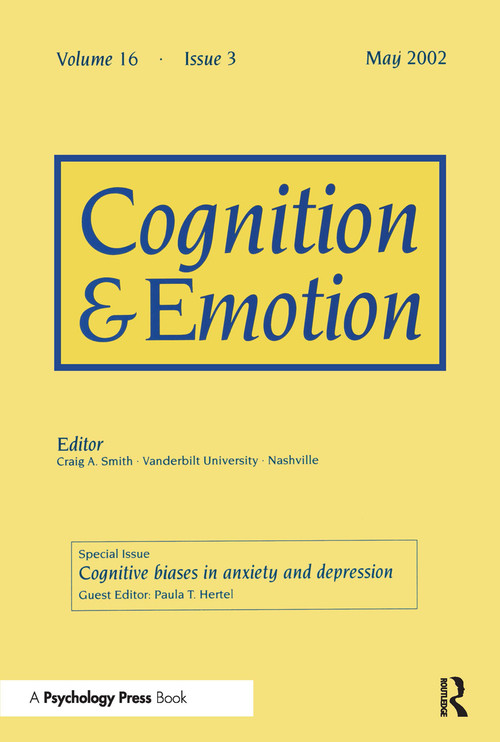 Cognitive Biases in Anxiety and Depression (A Special Issue of Cognition and Emotion) by Paula Hertel, 9781841699257