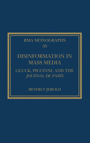 Disinformation in Mass Media (Gluck, Piccinni and the Journal de Paris) by Beverly Jerold, 9780367350178
