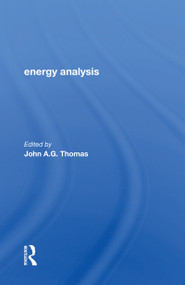 Energy Analysis by Roger D K Thomas, 9780367171940