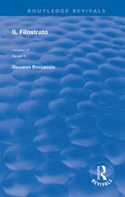 Il Filostrato by Giovanni Boccaccio, 9780367111182