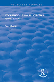 Information Law in Practice by Paul Marett, 9781138737754