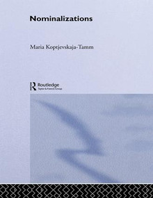 Nominalizations by Maria Koptjevskaja-Tamm, 9781138994508
