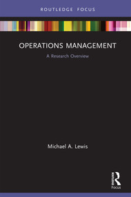 Operations Management (A Research Overview) by Michael A. Lewis, 9781138490628