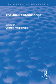 Revival: The Junius Manuscript (1931) by George Philip Krapp, 9781138568747