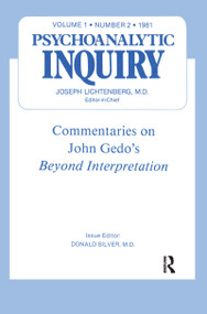 Commentaries (Psychoanalytic Inquiry, 1.2) by Donald Silver, 9780367606435