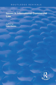 Issues in International Commercial Law by Iwan Davies, 9781138356207