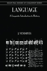Language And Linguistic Introduction To History by J Vendryes, 9781138974180