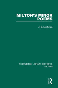 Milton's Minor Poems by J. B. Leishman, 9780367151560