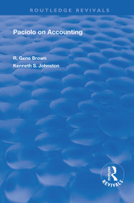 Paciolo on Accounting by R. Gene Brown, Kenneth S. Johnston, 9780367179335