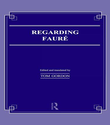 Regarding Faure by Tom Gordon, 9781138984868