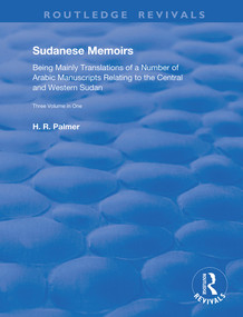 Sudanese Memoirs (Template Subtitle) - 9780367178208 by Herbert Palmer, 9780367178208