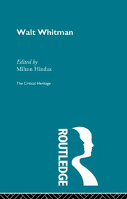 Walt Whitman by Milton Hindus, 9780415852104