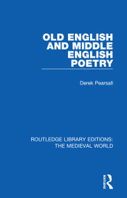 Old English and Middle English Poetry - 9780367190545 by Derek Pearsall, 9780367190545