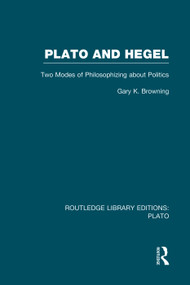 Plato and Hegel (RLE: Plato) (Two Modes of Philosophizing about Politics) by Gary Browning, 9780415751513