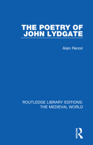 The Poetry of John Lydgate - 9780367206994 by Alain Renoir, 9780367206994