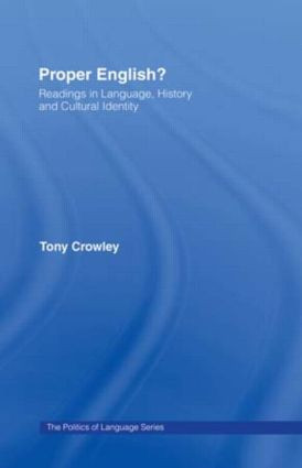 Proper English by Tony Crowley, 9780415867580