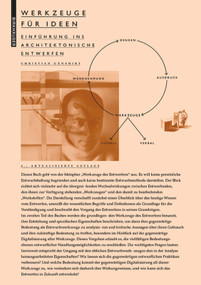 Werkzeuge für Ideen (Einführung ins architektonische Entwerfen) (German Edition) by Christian Gänshirt, 9783034607049