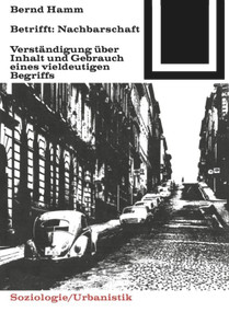 Betrifft: Nachbarschaft (German Edition) by Bernd Hamm, 9783035600438