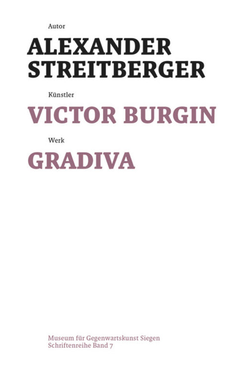 Victor Burgin (Gradiva) (German Edition) by Alexander Streitberger, Eva Schmidt, Joseph Imorde, 9783422980570
