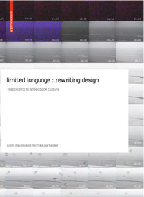 limited language: rewriting design (responding to a feedback culture) by Colin Davies, Monika Parrinder, 9783764389345
