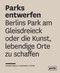 Parks entwerfen (Berlins Park am Gleisdreieck oder die Kunst, lebendige Orte zu schaffen) (German Edition) by Leonard Grosch, Constanze A. Petrow, 9783868593693