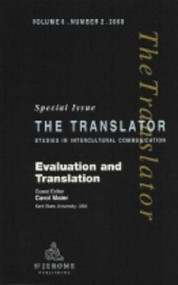 Evaluation and Translation (Special Issue of "The Translator") by Carol Maier, 9781900650311