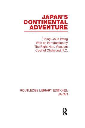 Japan's Continental Adventure by Ching-Chun Wang, 9780415852388