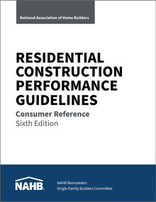 Residential Construction Performance Guidelines, Consumer Reference, Sixth Edition (Pack of 10) - 9780867188103 by NAHB National Association of Home Builders, 9780867188103