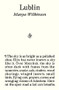 Lublin by Manya Wilkinson, 9781913505943
