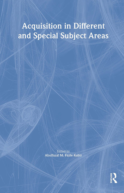 Acquisition in Different and Special Subject Areas by Linda S Katz, 9780789022899