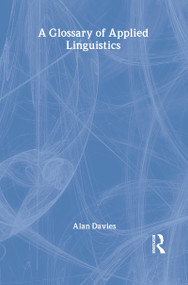 A Glossary of Applied Linguistics by Alan Davies, 9780805857283