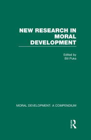 New Research in Moral Development by Bill Puka, 9780815315520