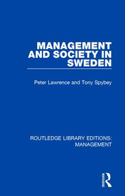 Management and Society in Sweden - 9781138573048 by Peter Lawrence, Tony Spybey, 9781138573048