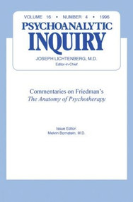 Commentaries (Psychoanalytic Inquiry, 16.4) by Melvin Bornstein, 9780881639377