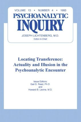 Locating Transference (Psychoanalytic Inquiry, 13.4) by Gail S Reed, Howard B. Levine, 9780881639414
