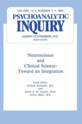 Neuroscience (Psychoanalytic Inquiry, 12.3) by Andrew Schwartz, 9780881639469