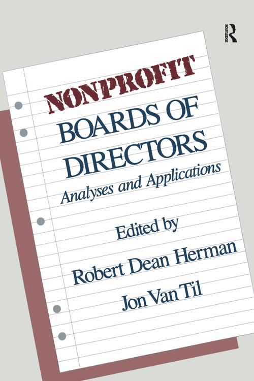 Nonprofit Boards of Directors (Analyses and Applications) by Robert Herman, 9780887382161