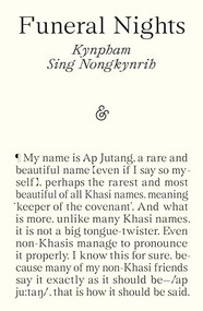 Funeral Nights by Kynpham Sing Nongkynrih, 9781913505967