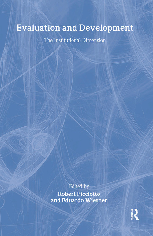 Evaluation and Development (The Institutional Dimension) by Eduardo Wiesner, 9781560003700