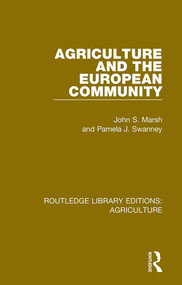 Agriculture and the European Community - 9780367257132 by John S. Marsh, Pamela J. Swanney, 9780367257132