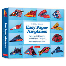 Easy Paper Airplanes Kit (FOR KIDS!!  Fold 36 Paper Planes in 12 Different Designs! (Includes 200 Stickers!)) by Andrew Dewar, 9780804856300
