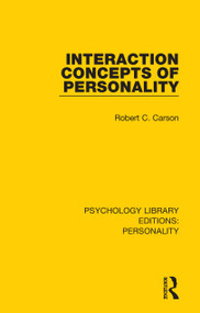 Interaction Concepts of Personality - 9780367111670 by Robert C. Carson, 9780367111670