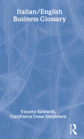 Italian/English Business Glossary by Vincent Edwards, Gianfranca Gessa Shepheard, 9780415160414