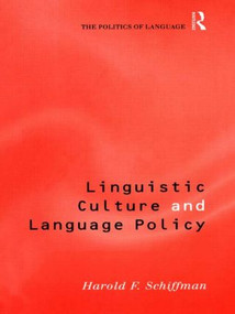 Linguistic Culture and Language Policy - 9780415184069 by Harold Schiffman, 9780415184069