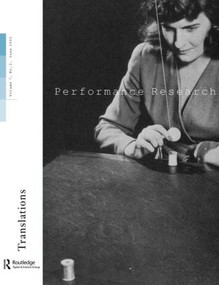 Performance Research V7 Issu 2 by Ric Allsopp, Caroline Bergvall, 9780415289412
