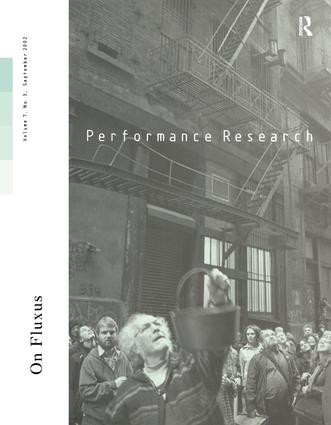 Performance Research V7 Issu 3 by Ric Allsopp, Ken Friedman, Owen Smith, 9780415289429