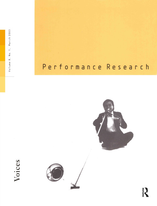 Performance Research V8 Issu 1 by Claire MacDonald, 9780415321303