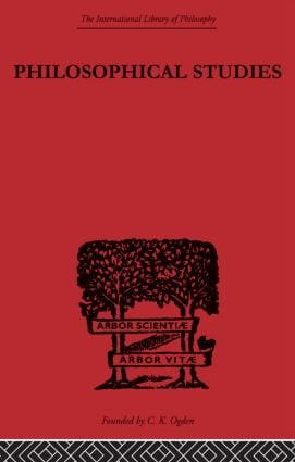 Philosophical Studies by G.E. Moore, 9780415613842